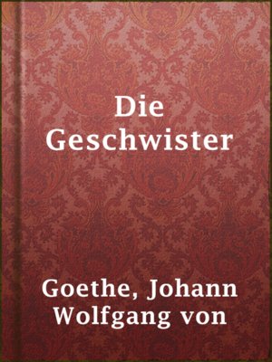 cover image of Die Geschwister